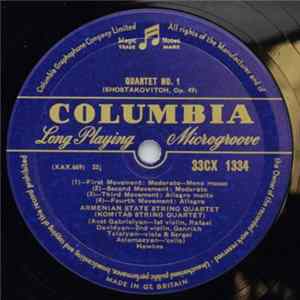 Armenian State Quartet, Alexander Borodin / Dmitri Shostakovich - String Quartets, No. 2 In D Major / No. 1, Op. 49 Album
