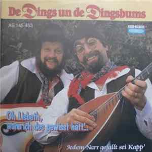 De Dings Un De Dingsbums - Oh Lisbeth, Wann Ich Des Gewisst Hätt' Album