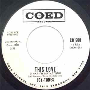 Joy-Tones - This Love (That I'm Giving You) Album