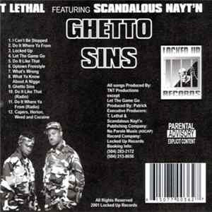 T Lethal Featuring Scandalous Nayt'n - Ghetto Sins Album