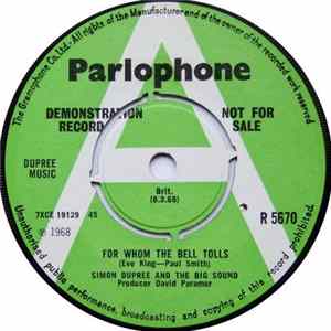 Simon Dupree And The Big Sound - For Whom The Bell Tolls / Sleep Album