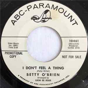 Betty O'Brien - I Don't Feel A Thing / You Can't Stop Me (From Dreaming) Album