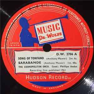 The Cosmopolitan Orch. - Song Of Tonfano Album