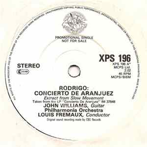 Rodrigo : John Williams , Philharmonia Orchestra, Louis Frémaux - Concierto De Aranjuez / Canario Album