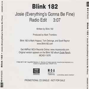 Blink 182 - Josie (Everything's Gonna Be Fine) Album