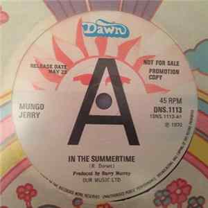 Mungo Jerry - In The Summertime / She Rowed Album