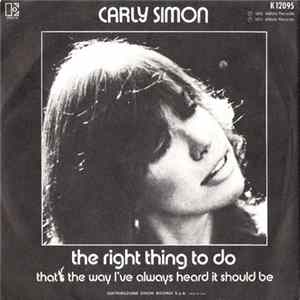 Carly Simon - The Right Thing To Do Album
