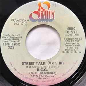 B.C.G. (B.C. Generation) - Street Talk (Var. III) Album
