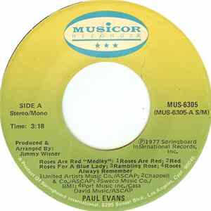 Paul Evans - Roses Are Red "Medley" Album