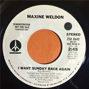 Maxine Weldon - I Want Sunday Back Again Album