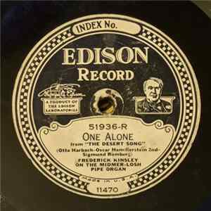 Frederick Kinsley On The Midmer-Losh Pipe Organ - One Alone / Mary Lou Album