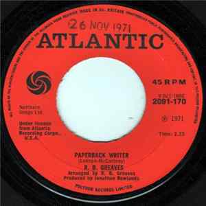 R. B. Greaves - Paperback Writer / Over You Now Album