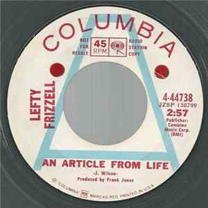 Lefty Frizzell - An Article From Life Album