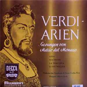Verdi, Mario del Monaco, Orchester Der Accademia Di Santa Cecilia, Rom , Dirigent: Alberto Erede - Verdi-Arien Album