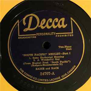 Eadie And Rack - "South Pacific" Medley - Parts 1 & 2 Album