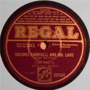 Quip & Quirk - Colonel Campbell And Mr. Lang / One Pair Of Pants At A Time Album