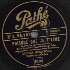 Lucien Muratore - Puisque Je T'aime / Quand Je Suis Loin De Toi Album