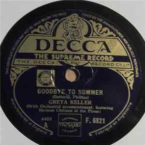 Greta Keller - Goodbye To Summer / I'm Gonna Lock My Heart Album