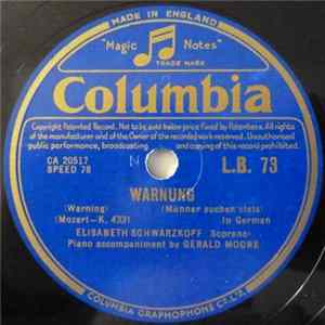 Elisabeth Schwarzkopf, Gerald Moore - Warnung Album