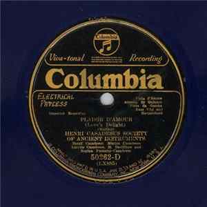 Henri Casadesus Society Of Ancient Instruments - Plaisir D'Amour / Minuet Of The Land Of Love Album