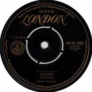 Ricky Nelson - It's Late / Never Be Anyone Else But You Album