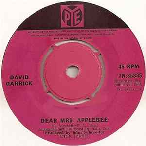 David Garrick - Dear Mrs. Applebee Album