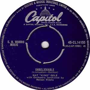 Nat King Cole - Unbelievable / Hajji Baba Album