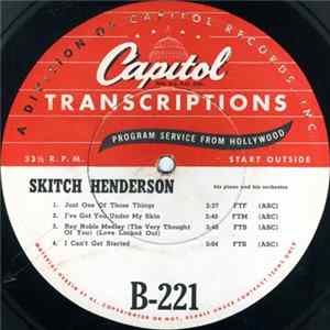 Skitch Henderson His Piano And His Orchestra - Skitch Henderson Album