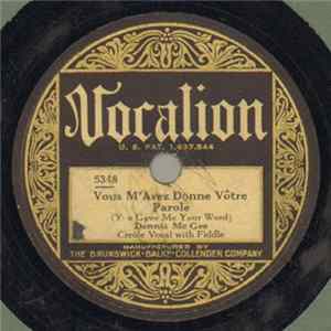 Dennis McGee - Myself / Vous M'Avez Donne Vôtre Parole Album