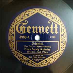 Friar's Society Orchestra - Oriental / Farewell Blues Album