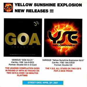 Various - Yellow Sunshine Explosion New Releases!!! Album