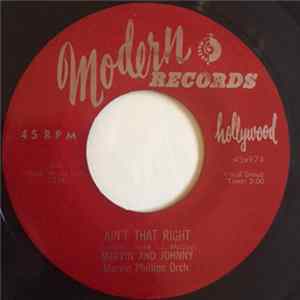 Marvin & Johnny - Ain't That Right / Let Me Know Album