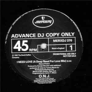 O.N.J. - I Need Love Album