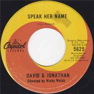 David & Jonathan - Speak Her Name Album
