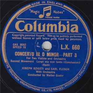 Joseph Szigeti And Carl Flesch - Concerto In D Minor Album