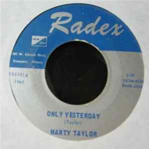 Marty Taylor - Only Yesterday / You On My Mind Album