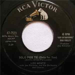 Lou Monte - Solo Per Te (Only For You) / The Angel In The Fountain Album