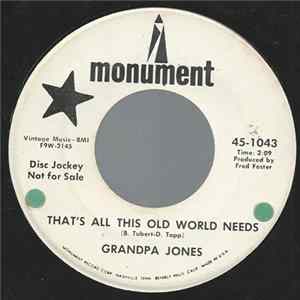 Grandpa Jones - That's All This Old World Needs Album