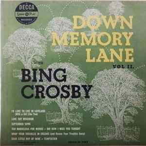 Bing Crosby - Down Memory Lane With Bing Crosby Vol. II Album