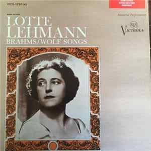 Lotte Lehmann - Brahms/Wolf Songs Album