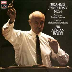 Brahms, London Philharmonic Orchestra, Sir Adrian Boult - Symphony No. 4 Album
