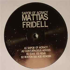 Mattias Fridell - Sapor Of Acracy Album