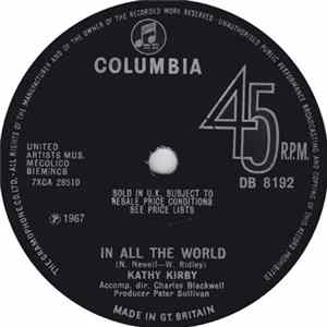 Kathy Kirby - In All The World Album