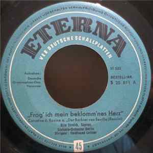 Rita Streich - Frag' Ich Mein Beklomm'nes Herz / Teurer Name, Dessen Klang Album