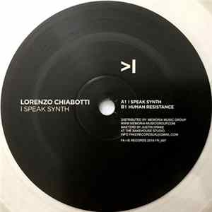Lorenzo Chiabotti - I Speak Synth Album