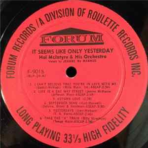 Hal McIntyre And His Orchestra - It Seems Like Only Yesterday Album