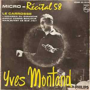 Yves Montand - Micro - Récital 58 (N°2) Album