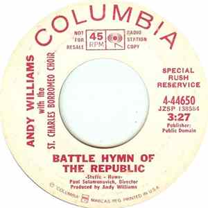 Andy Williams With The St. Charles Borromeo Choir - Battle Hymn Of The Republic Album