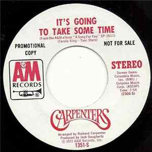 Carpenters - It's Going To Take Some Time Album
