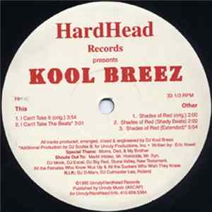 Kool Breez - I Can't Take It / Shades Of Red Album